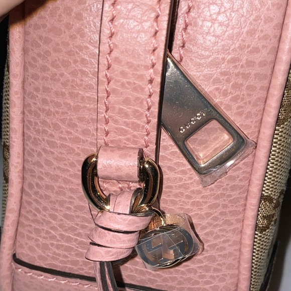 GUCCI beige pink canvas leather GG guccissima bree - Picture 9 of 14